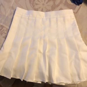 White pleated skirt
